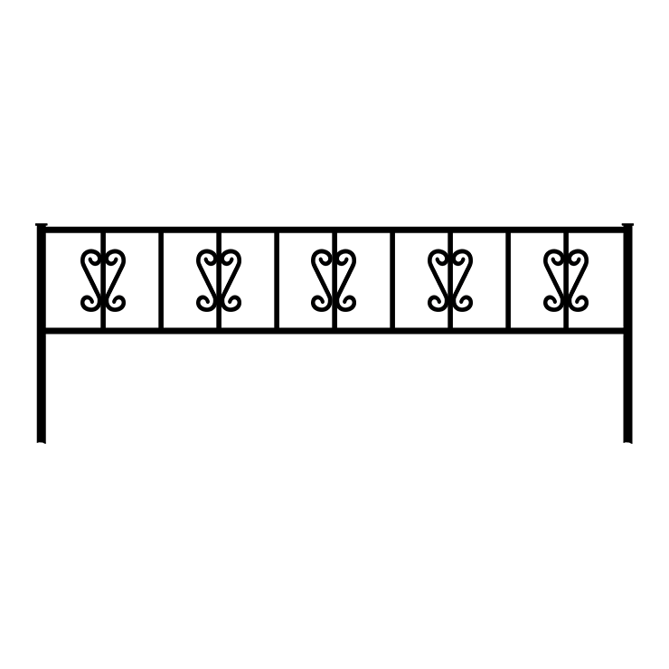 Металлические оградки, столы, скамейки в Томске | Оградка №8