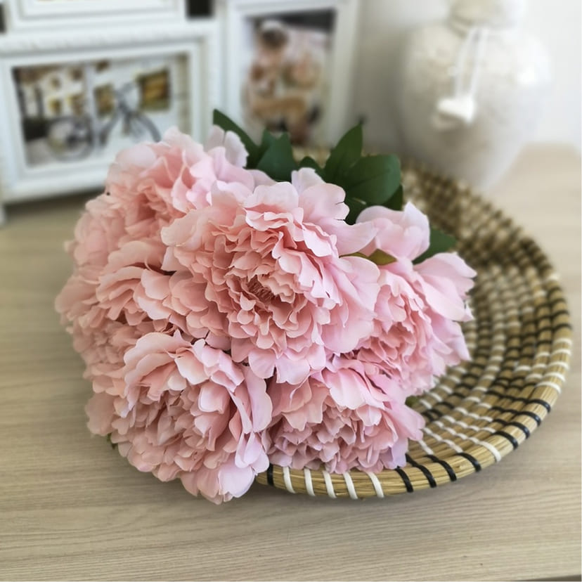 Искусственные цветы в Томске | Цветы искусственные «Пионы», розовые, букет