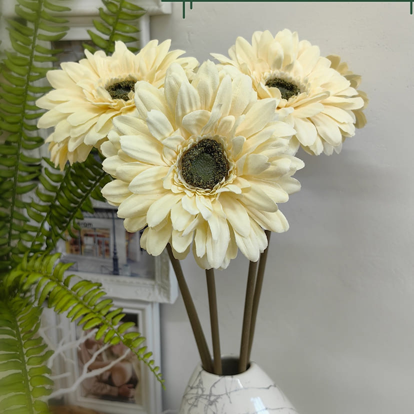 Искусственные цветы в Томске | Цветок искусственный «Гербера», молочно-персиковая, одиночный