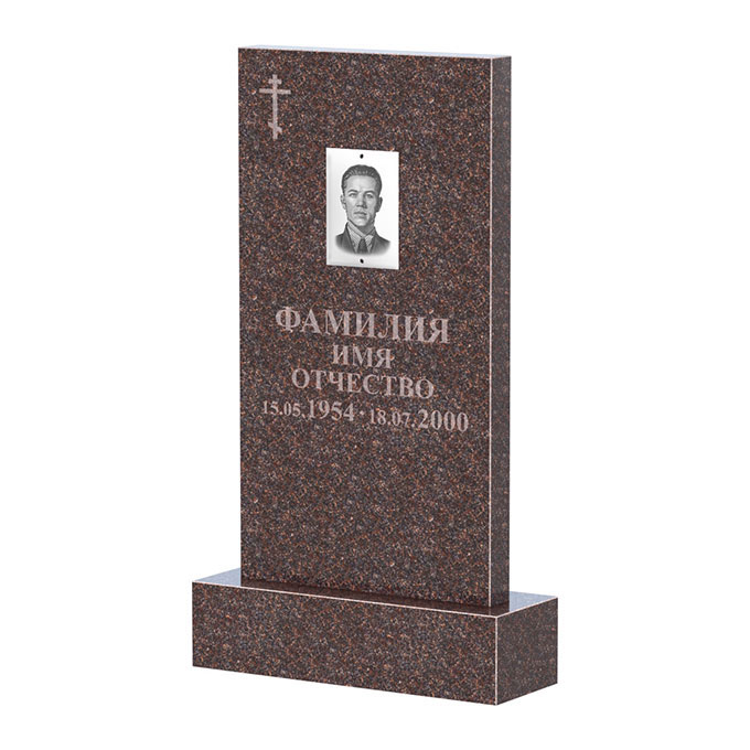 Памятники из цветного гранита в Томске | Памятник из гранита Елизовский прямой