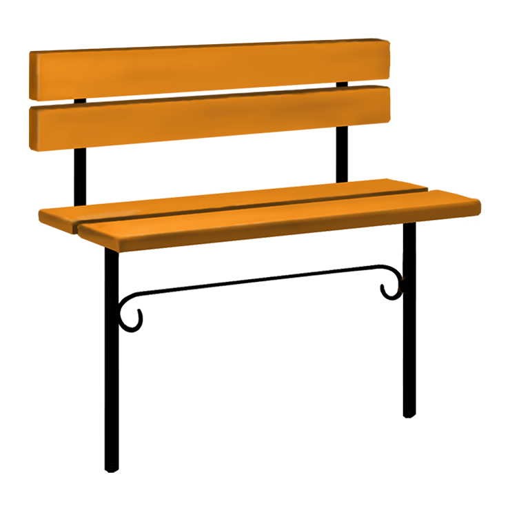 Металлические оградки, столы, скамейки в Томске | Скамейка №4 со спинкой