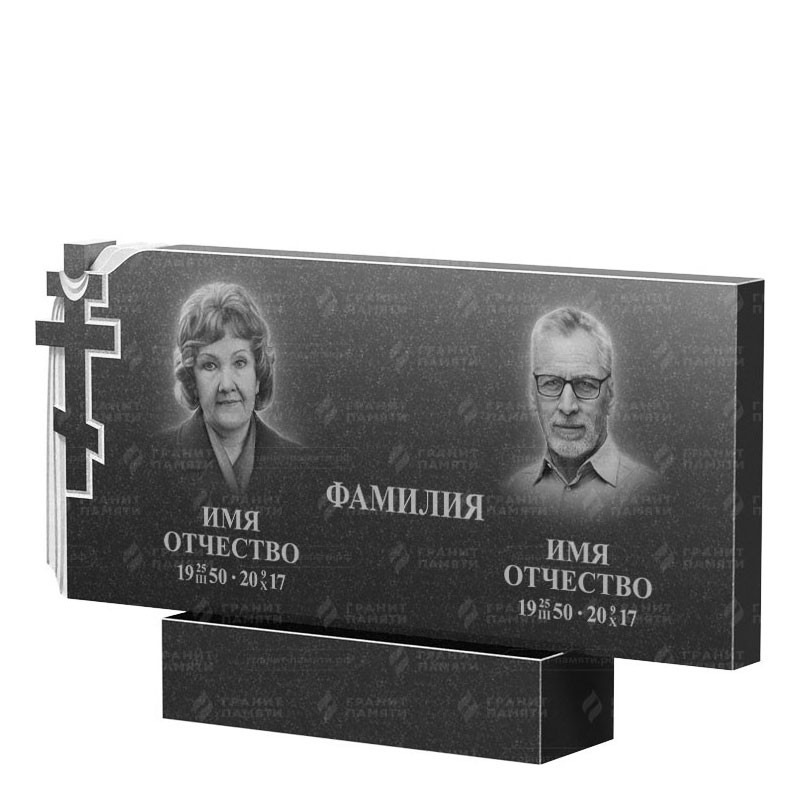 Памятники из гранита двойные в Томске | Двойной гранитный памятник ФГ-139