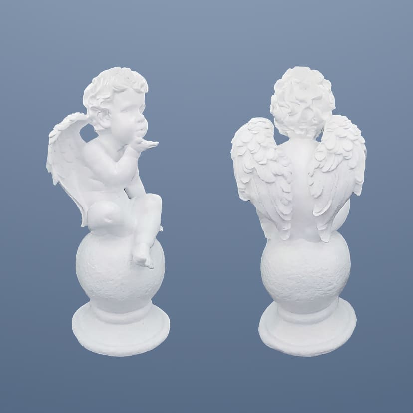 Скульптуры из искусственного мрамора в Томске | Скульптура ангел на шаре №2