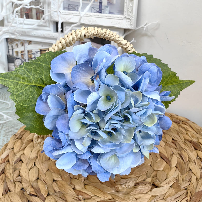 Искусственные цветы в Томске | Цветок искусственный «Гортензия», голубая, одиночный