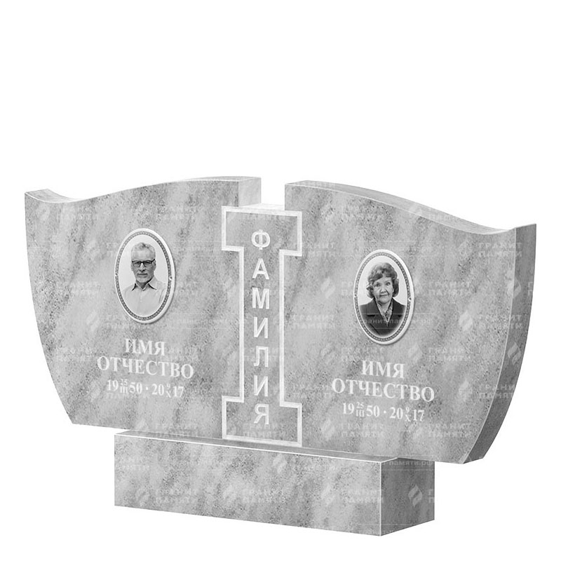 Памятники из мрамора в Томске | Двойной мраморный памятник ФМ-138