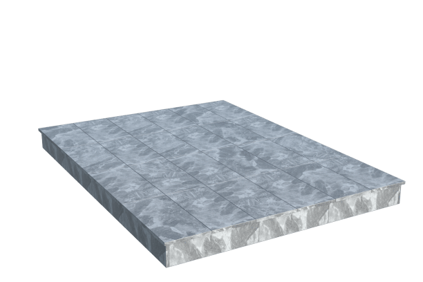 Площадки на могилу в Томске | Площадка с вертикальной (15 см) мраморной облицовкой