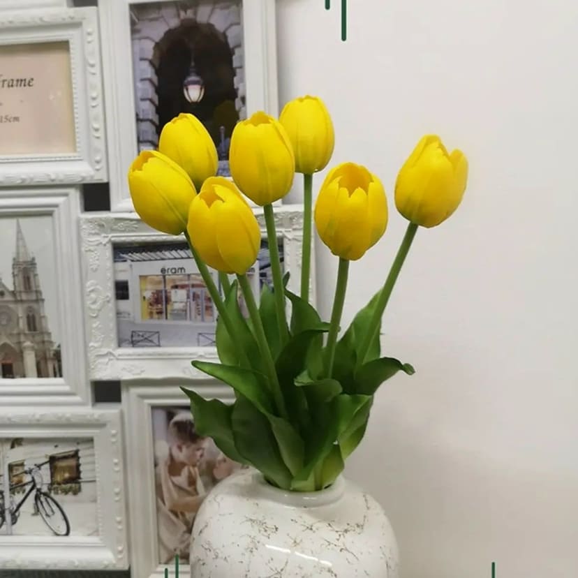 Искусственные цветы в Томске | Цветы искусственные «Тюльпаны», желтые, букет
