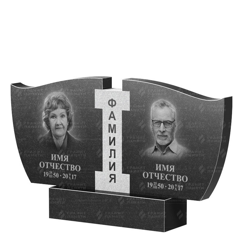 Памятники из гранита двойные в Томске | Двойной гранитный памятник ФГ-138