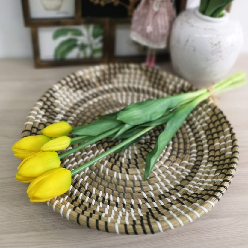 Искусственные цветы в Томске | Цветы искусственные «Тюльпаны, бутоны», желтые, букет