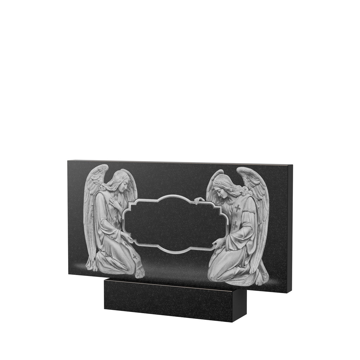 Оборотная сторона | Оформление оборотной стороны стелы с ангелами, рисунок ОБ-056