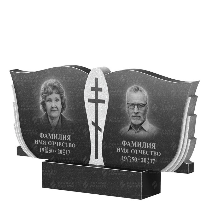 Памятники из гранита двойные в Томске | Двойной гранитный памятник ФГ-136