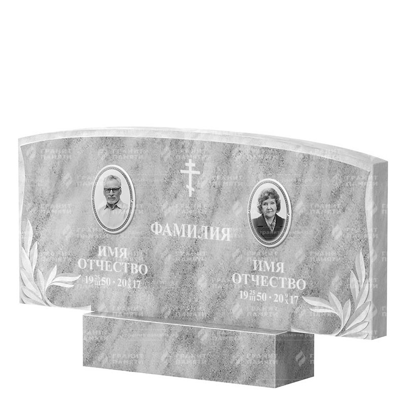 Памятники из мрамора в Томске | Двойной мраморный памятник ФМ-135