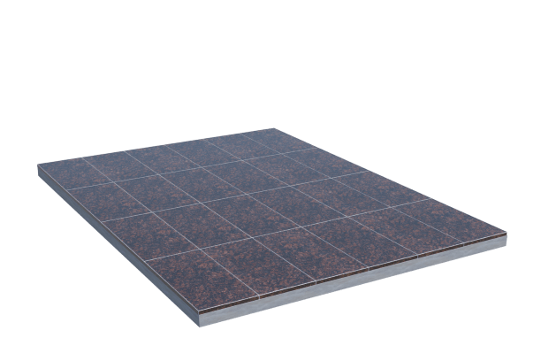 Площадки на могилу в Томске | Площадка с облицовкой Дымовским гранитом