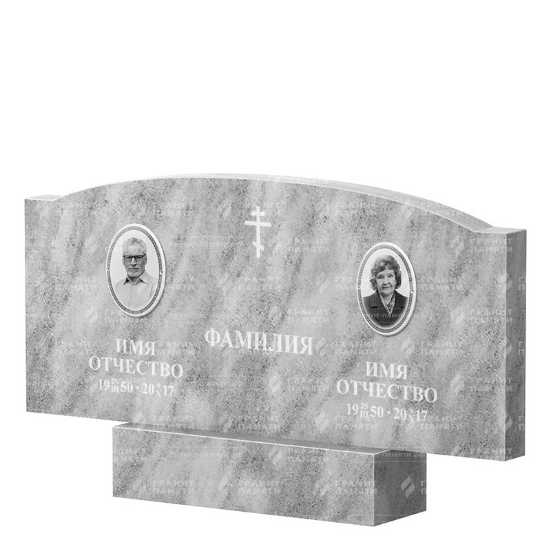 Памятники из мрамора в Томске | Двойной мраморный памятник ФМ-257