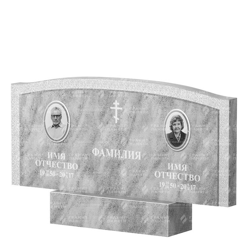 Памятники из мрамора в Томске | Двойной мраморный памятник ФМ-131