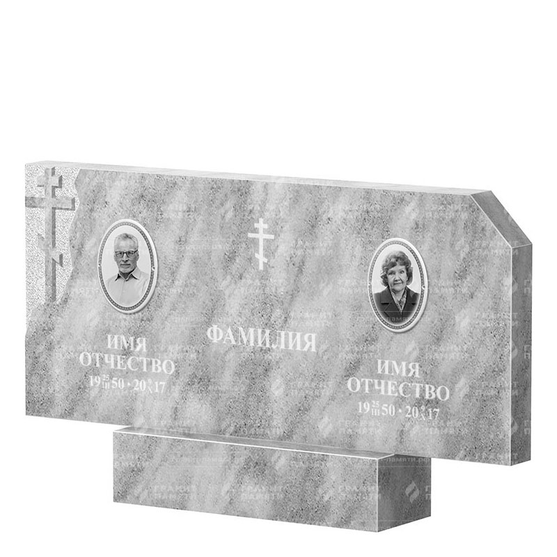 Памятники из мрамора в Томске | Двойной мраморный памятник ФМ-134