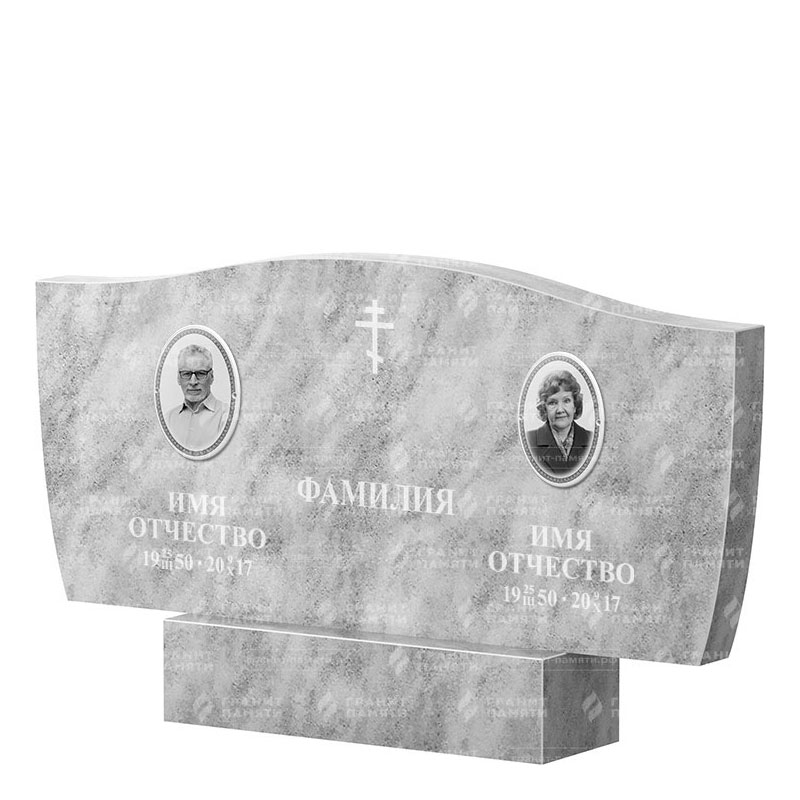 Памятники из мрамора в Томске | Двойной мраморный памятник ФМ-258