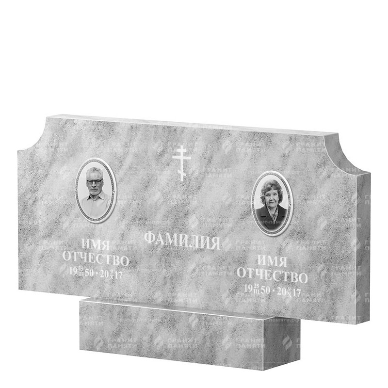 Памятники из мрамора в Томске | Двойной мраморный памятник ФМ-253