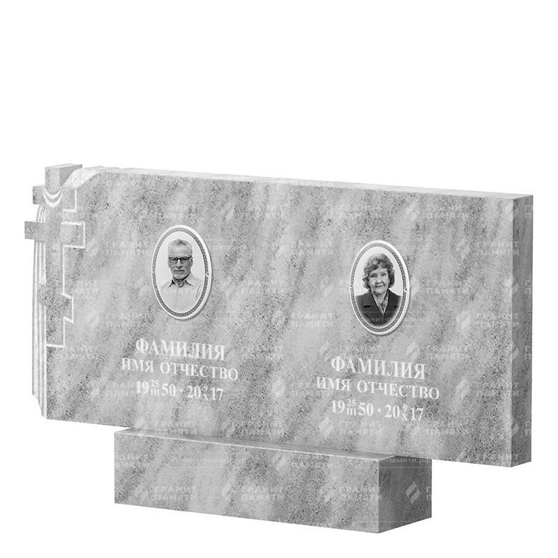 Памятники из мрамора в Томске | Двойной мраморный памятник ФМ-139