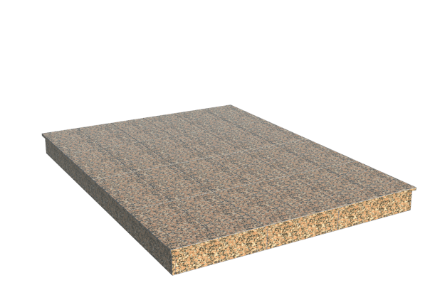 Площадки на могилу в Томске | Площадка с вертикальной (15 см) облицовкой Южно-султаевским гранитом