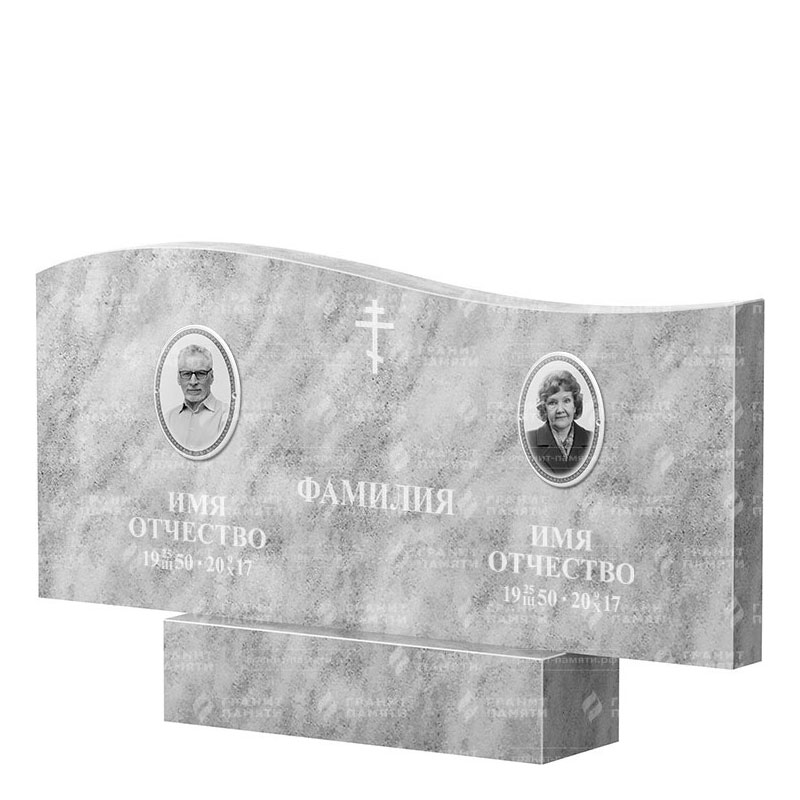 Памятники из мрамора в Томске | Двойной мраморный памятник ФМ-255