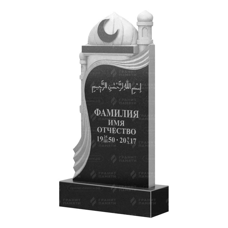 Мусульманские памятники на могилу в Томске | Гранитный памятник ФГ-228