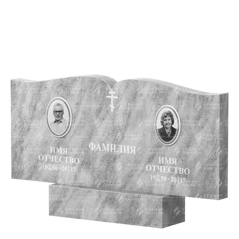 Памятники из мрамора в Томске | Двойной мраморный памятник ФМ-259