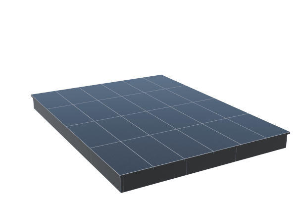Площадки на могилу в Томске | Площадка с вертикальной (15 см) облицовкой гранитом Габбро