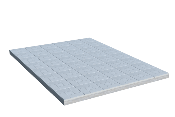 Площадки на могилу в Томске | Площадка с тротуарной плиткой