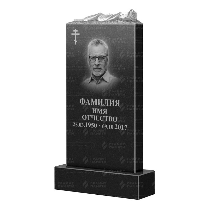 Памятники из гранита с цветами в Томске | Гранитный памятник ФГ-105