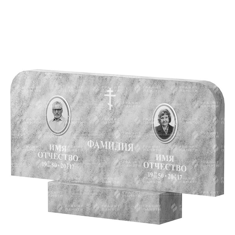 Памятники из мрамора в Томске | Двойной мраморный памятник ФМ-254