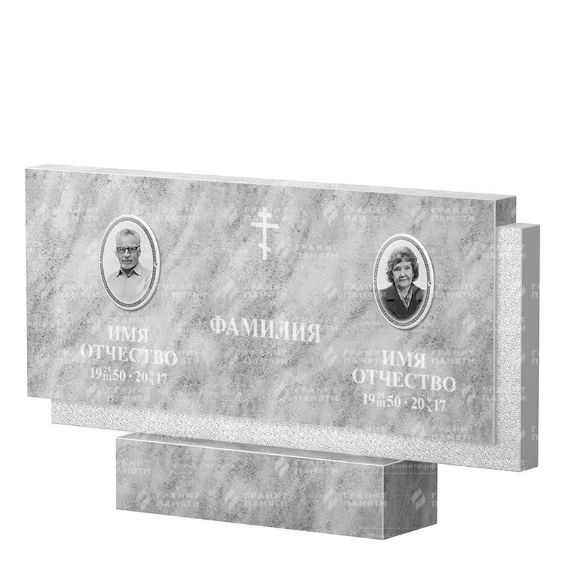 Памятники из мрамора в Томске | Двойной мраморный памятник ФМ-132